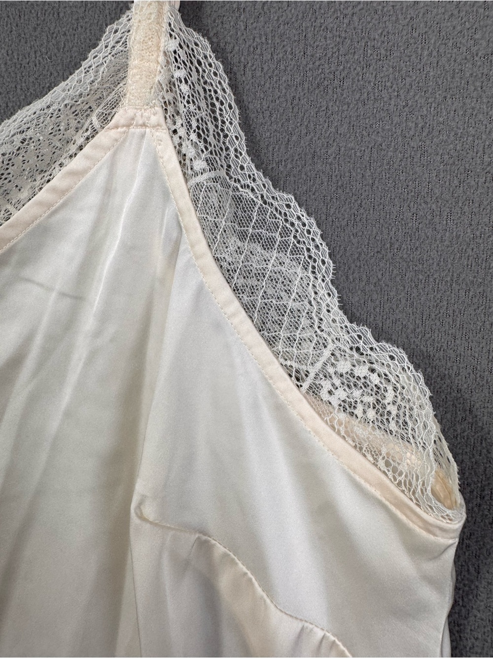 Torrid Satin Lace Trim Cami Ivory, Whisper White, Camisole, 1X - Picture 7 of 16